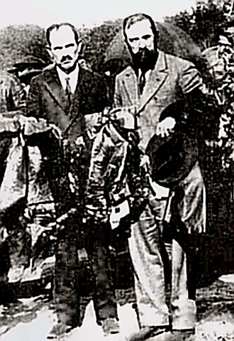 Leon Trotsky with Lenin