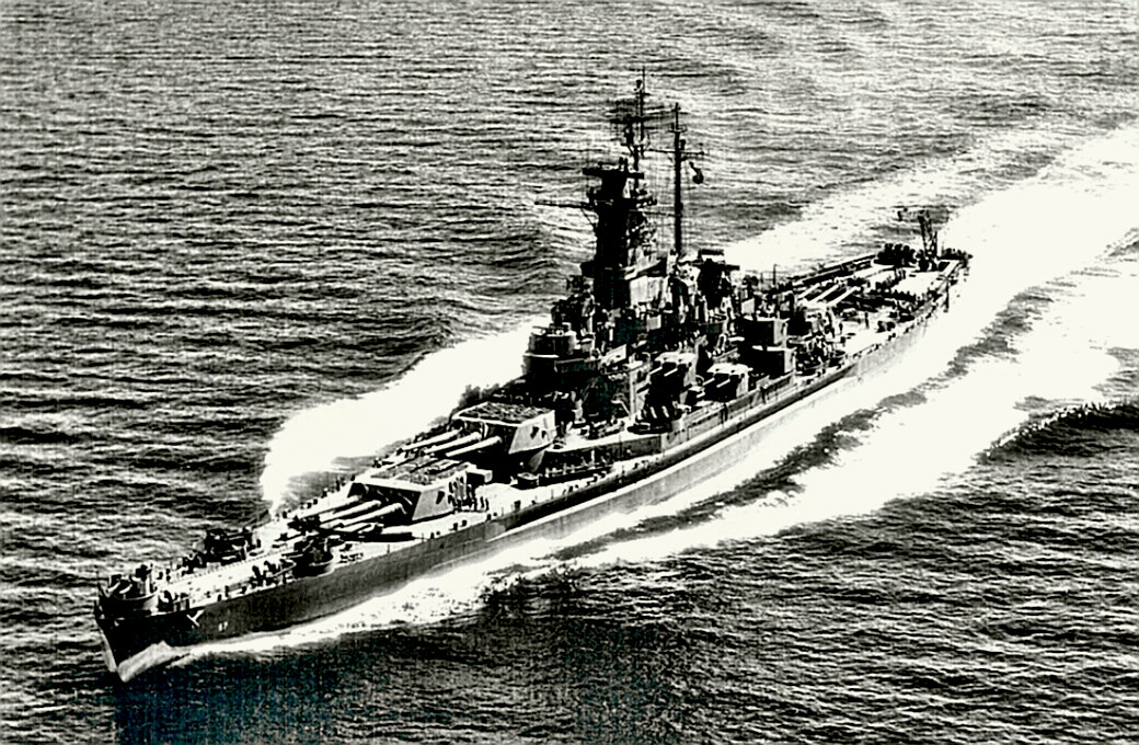 USS South Dakota (BB-57) at sea