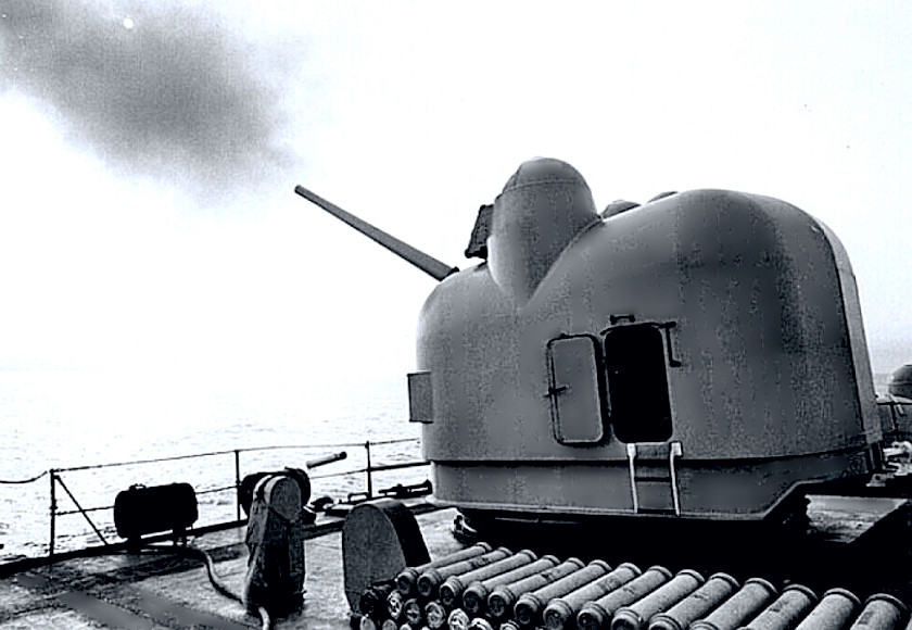 USS Turner Joy - firing off Vietnam