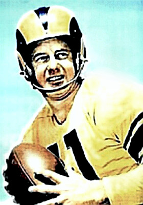 Hall of Fame Quarterback Norm VanBrocklin in Rams Uniform