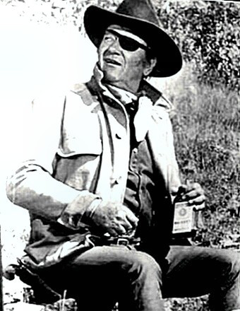 John Wayne as Rooster Cogburn in True Grit
