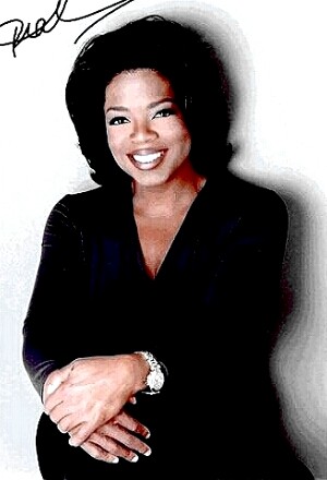 Oprah Winfrey portrait as young woman