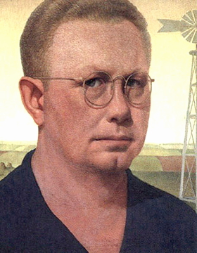 Grant Wood's Self portrait