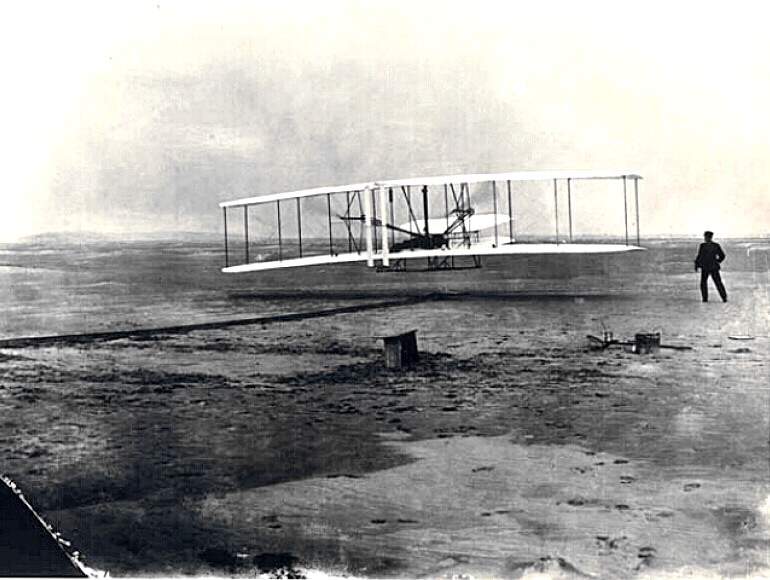 The Wright brothers airplane